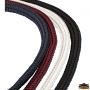 Black polyester flat braid, diameter 14 mm, for fenders
