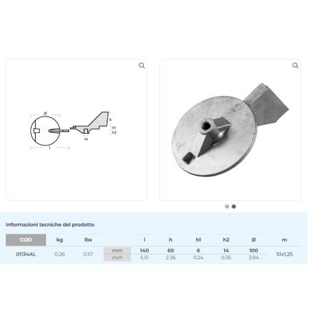 Yamaha 220HP SX 10x1.25 propeller