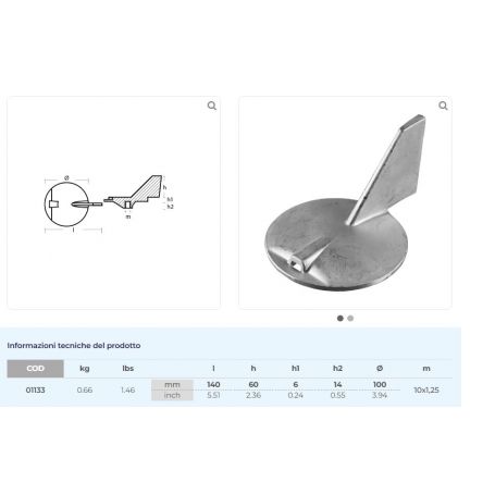 Yamaha V6 outboard motor fin - 150-225 HP