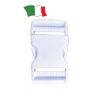 Fibbia a scatto regolabile bianca mm.40