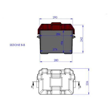 Cassetta portabatteria Octopus