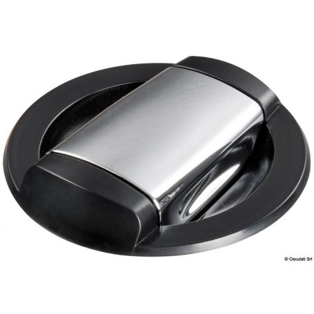 Shower with Saturn mixer tap, black horizontal base