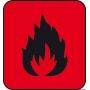 Fire hazard sticker (sheet of 10 logos)  25 x 27