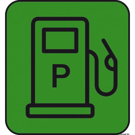 Adesivo carico benzina (foglio da 10 loghi)  25 x 27