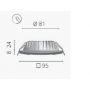 Sextans large chrome spotlight 10-30V with 5.5W LED