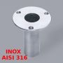 AISI 316 stainless steel deck bushing, diameter 25 mm