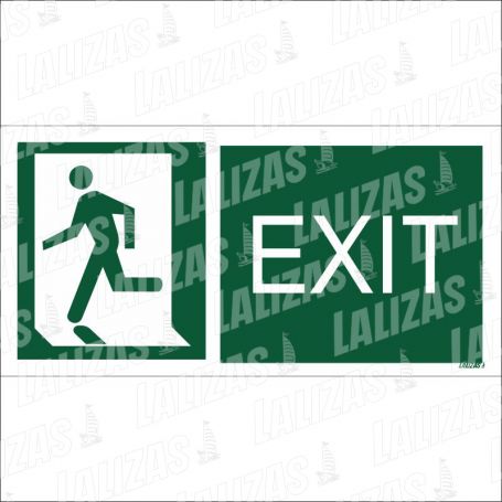TARGHETTA EXIT MAN RUNNING LEFT CM.15X30