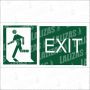 TARGHETTA EXIT MAN RUNNING LEFT CM.15X30