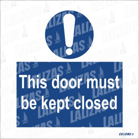 TARGHETTA THIS DOOR MUST BE KEPT CLOSED  CM.10X10