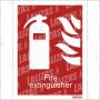 TARGHETTA FIRE EXTINGUISHER  CM.15X20