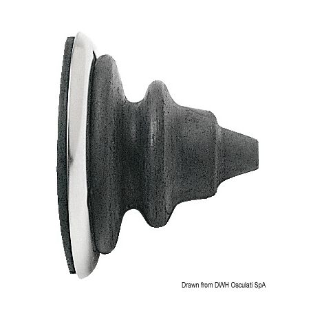 Stainless steel cable gland with black Dutral bellows