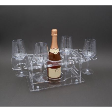 Set portabicchieri/calici trasparente da 4 a 8