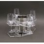 Set portabicchieri calici trasparente da 2 a 4