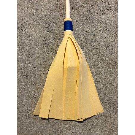 MOCIO IN PELLE CON MANICO LEGNO