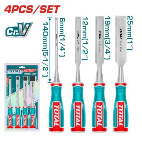Set of 140 mm wood chisels (4 pcs)