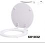 Replacement toilet seat in white lacquered wood