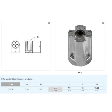 Anodo per motore Volvo p. Ips