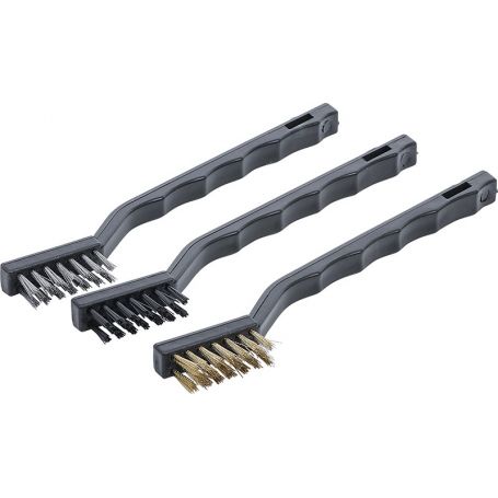 SET 3 SPAZZOLE IN OTTONE, NYLON , INOX