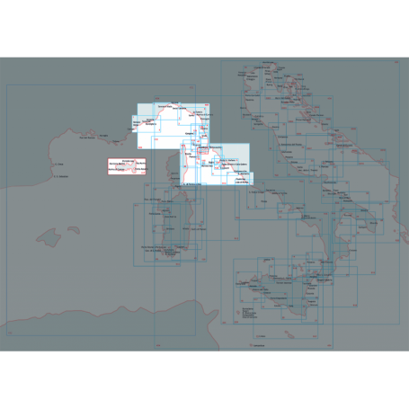 Nautical chart from Piombino's channel to Fiumicino