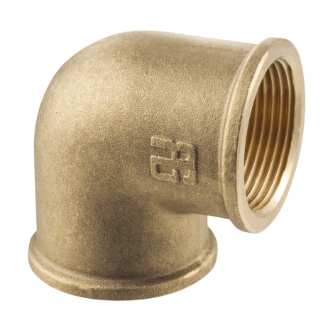 90° F–F brass elbow, 4''
