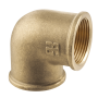 90° F–F brass elbow, 4''