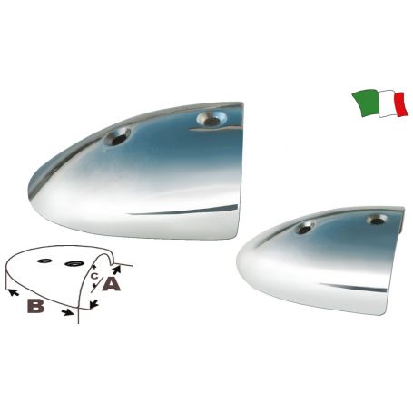 KIT TERMINALI DX E SX IN ACCIAIO INOX mm.90