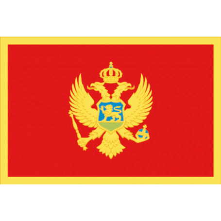 BANDIERA MONTENEGRO CM. 30 X 45