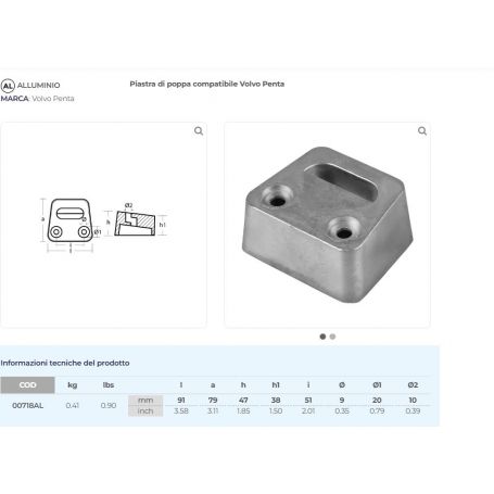 VOLVO PENTA S.DRIVE COMPATIBLE MOUNTING PLATE