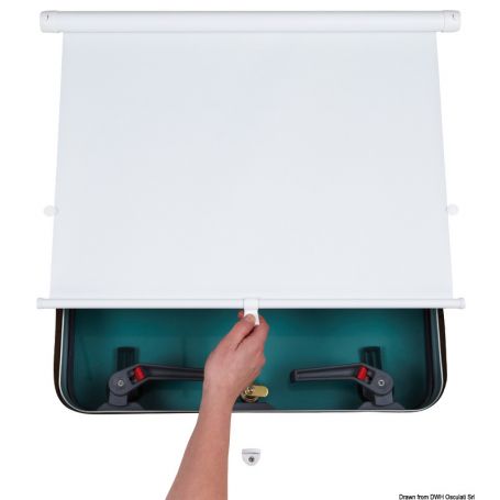 Roller blind tent DOMETIC Skyshade Cabinshade for hatches and windows.
