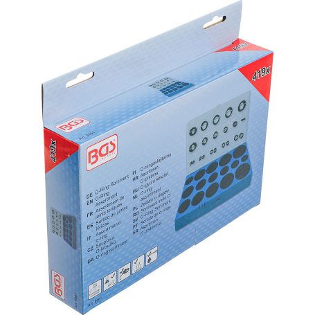 CASSETTA PLASTICA O-RING ASSORTIMENTO  PZ.419