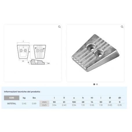 ALL-ALUMINIUM ENGINE MOUNTING PLATE FOR VOLVO DPS-A/B