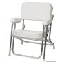 Captain's chair in anodized aluminum.