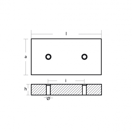 PIASTRA 300X150X26 CF 125 KG.8 - FORI D.10,5