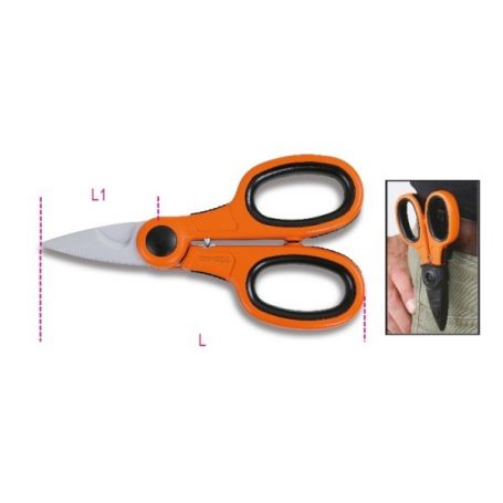 ELECTRICIAN STAINLESS STEEL STRAIGHT BLADE SCISSORS mm.155 - 1128 BCX