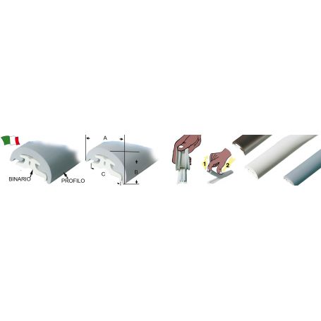 PROFILO RADIAL  BIANCO mm.52