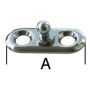 BRASS CHROMIUM PLATED TENAX PLATE WITH HOLES, per piece.