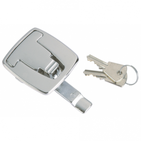 CHROME-PLATED BRASS DOOR HANDLE WITHOUT KEY