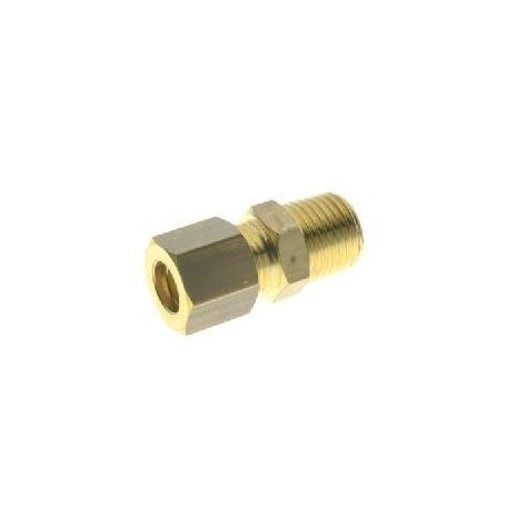 STRAIGHT ADAPTER, CONICAL THREAD 3/8" 12 X 10