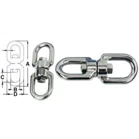 STAINLESS STEEL SWIVEL 6 MM