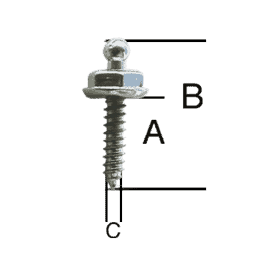 MALE AUTOF. TENAX INOX-OTT-CR. 10mm PER PIECE