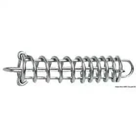 Variable pitch polished stainless steel mooring spring