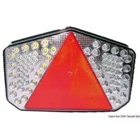 LED rear light with triangular reflector