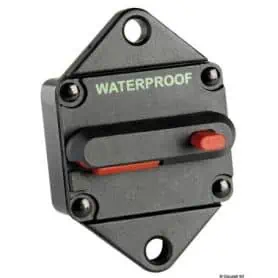 Stainless steel magnetic circuit breaker for winch and bow thruster protection.