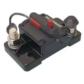 Waterproof magnetic circuit breaker for winch, bow thruster, and gangway.