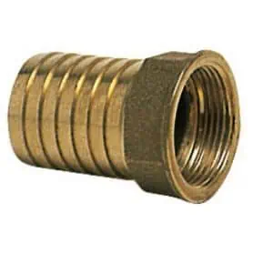 Brass female hose connector, cast and turned.