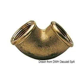 Brass elbow female/female 90Â°.