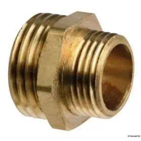 Reduced double brass nipple.