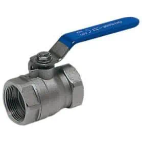 Nickel-plated brass ball valve, with full bore PN25 female/female connection.