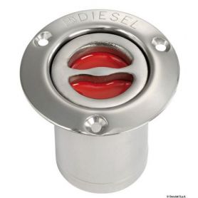Tappo di rifornimento in acciaio inox lucidato a specchio, a filo e con maniglietta di apertura