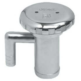 Tappo rifornimento in acciaio inox AISI 316 lucidato a specchio, con sfiato incorporato